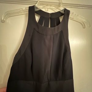 Black cocktail dress with back detail